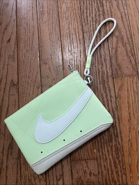 Nike Mint Green Wristlet with White Swoosh and Strap